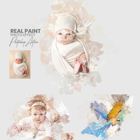 Real Paint Photoshop Actions cover image.