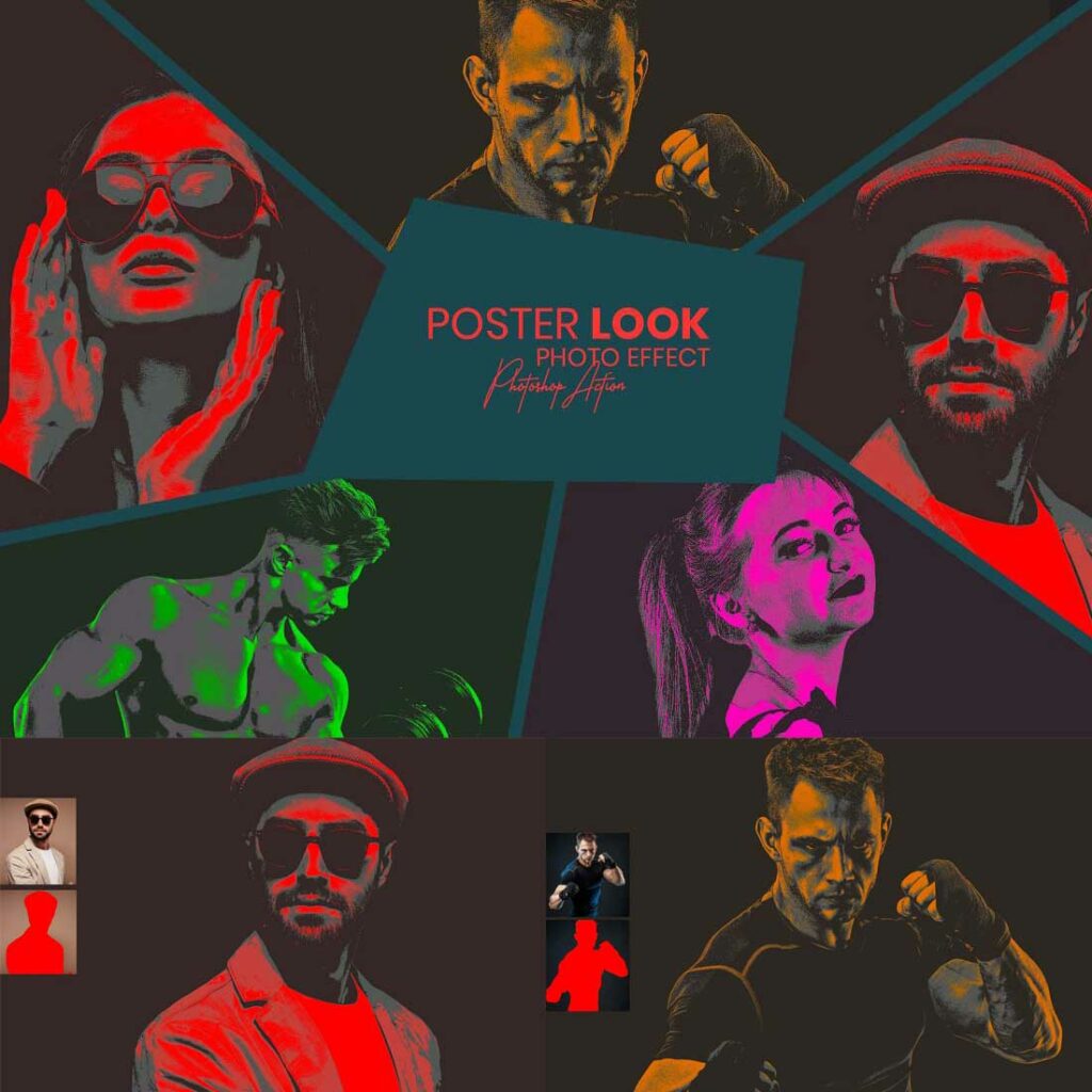 Poster Look Photoshop Actions - MasterBundles