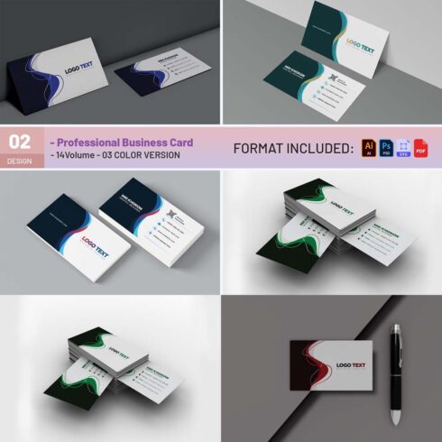 Unique Modern Business Card Design cover image.