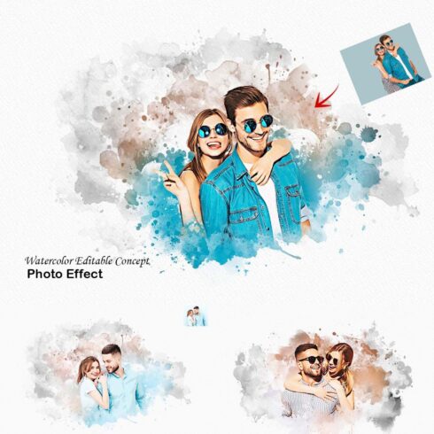 Watercolor Editable Concept Effect cover image.