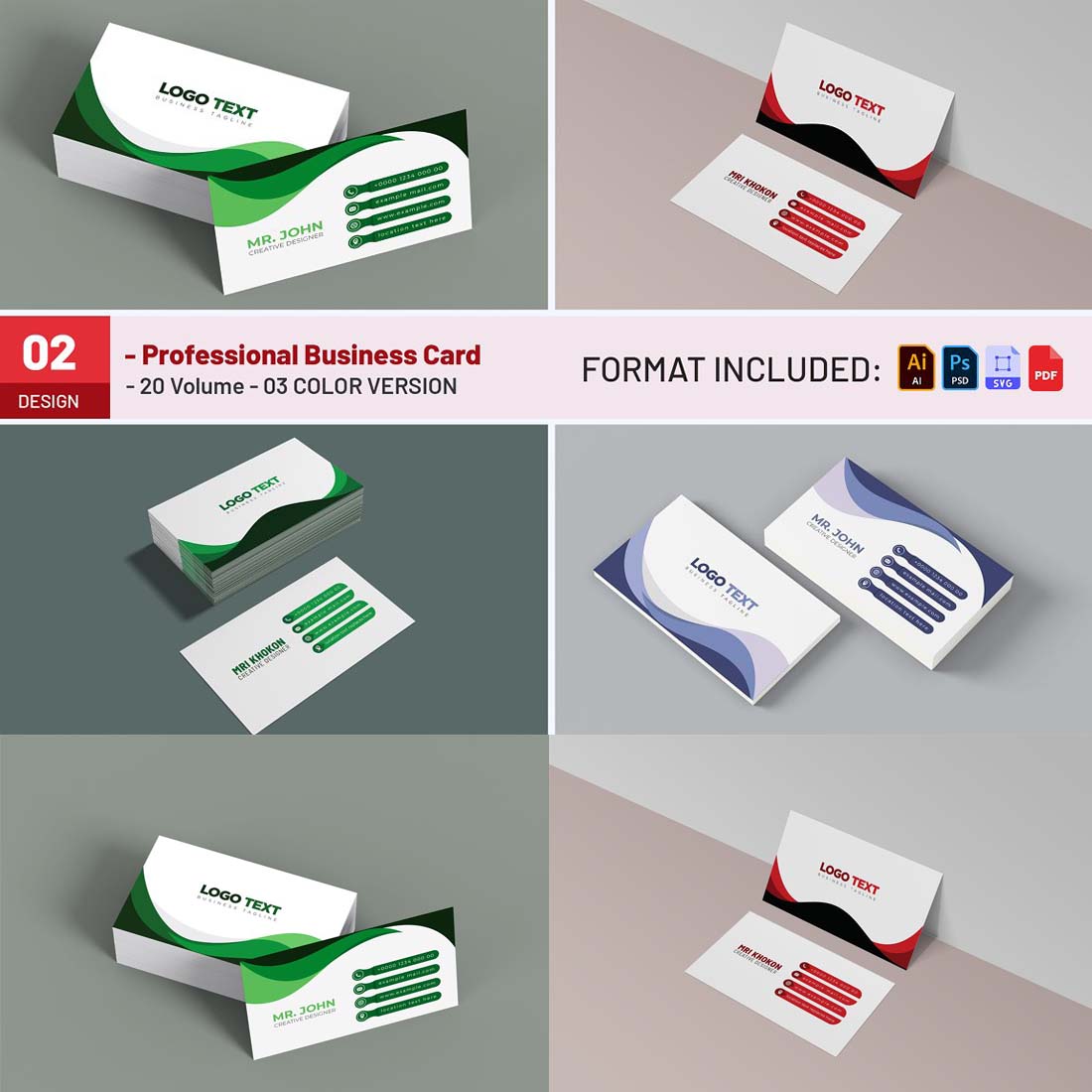 Modern Business Cards Template cover image.