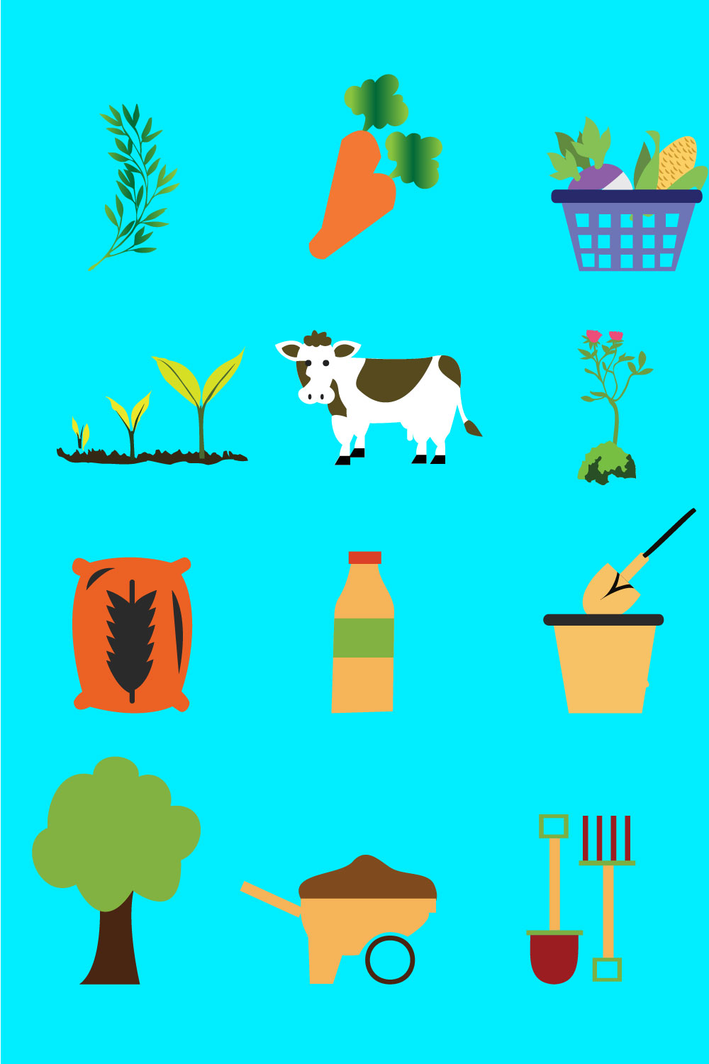 farming icons , food icons , plant icons pinterest preview image.