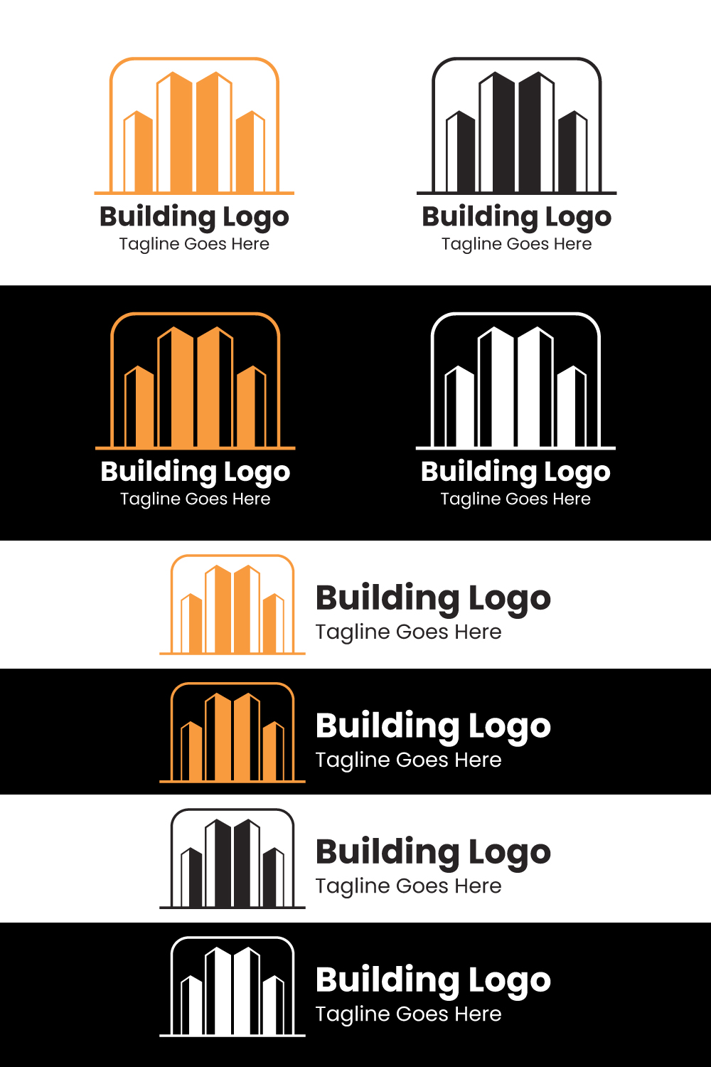 Building logo pinterest preview image.