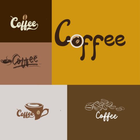 6 Coffee logo designs cover image.