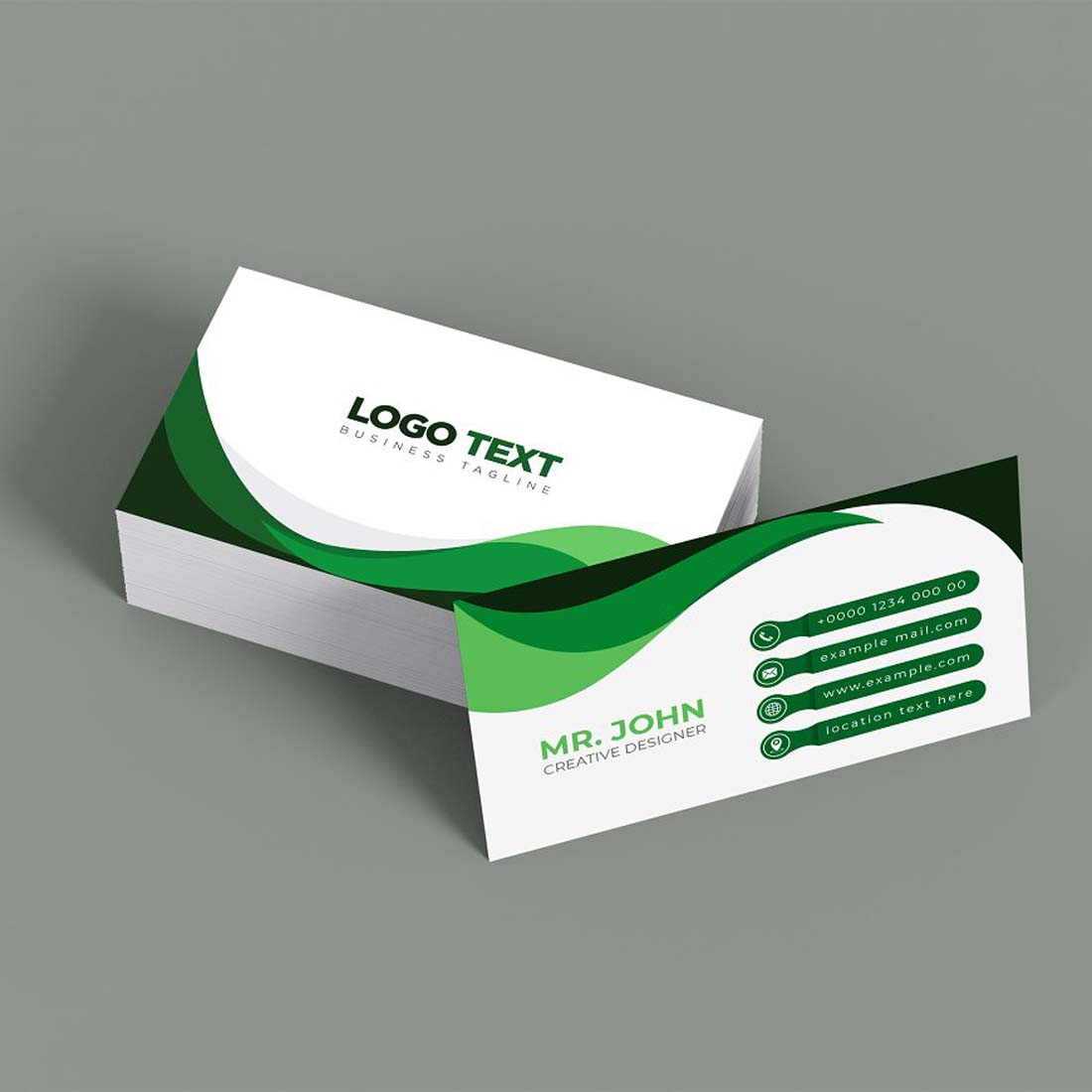 Modern Business Cards Template preview image.