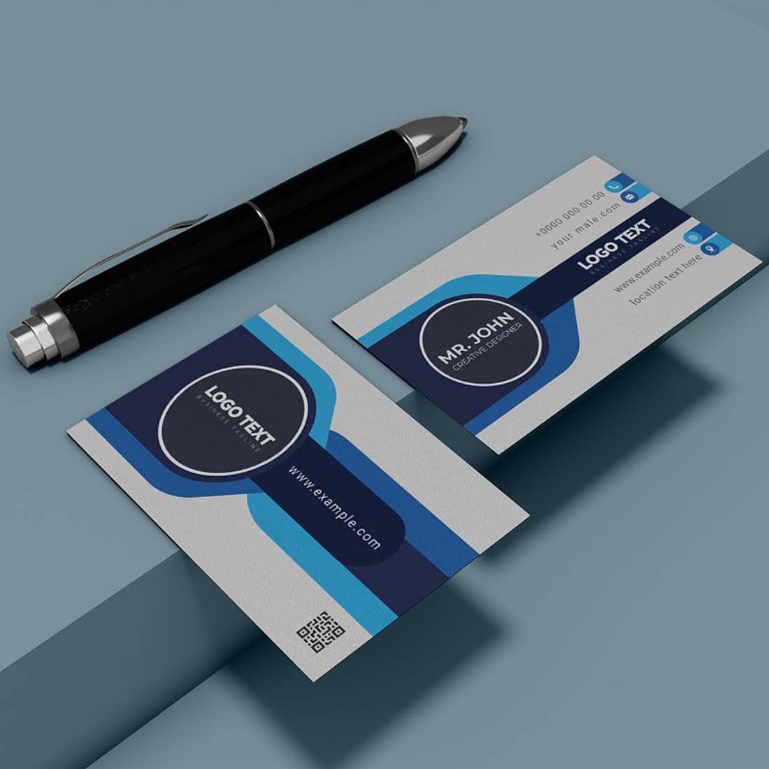 Professional Business Card Template preview image.