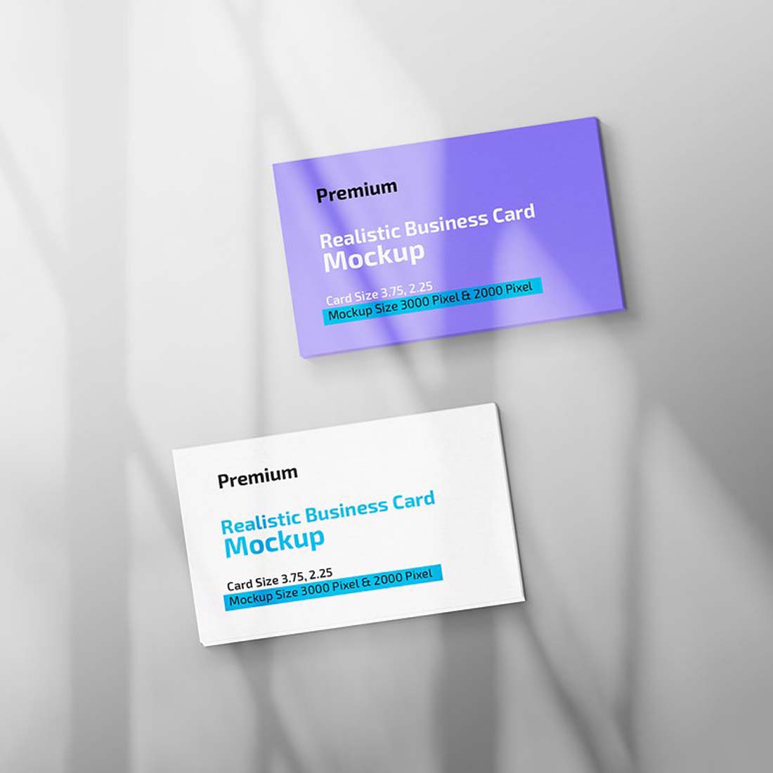 Premium PSD  Color palette cards scene mockup top view