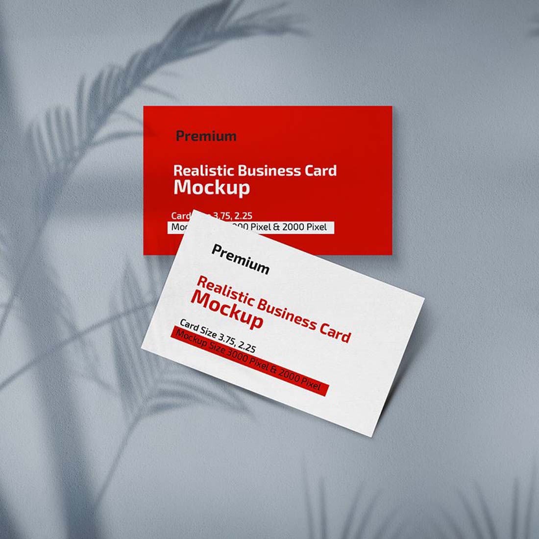 Realistic Unique Business Card Mockup preview image.