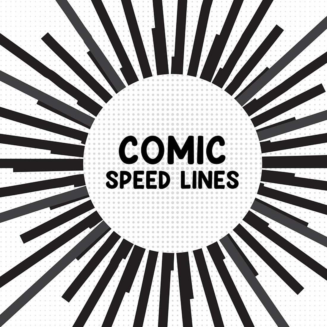 100 Comic Speed Line Vector Design preview image.