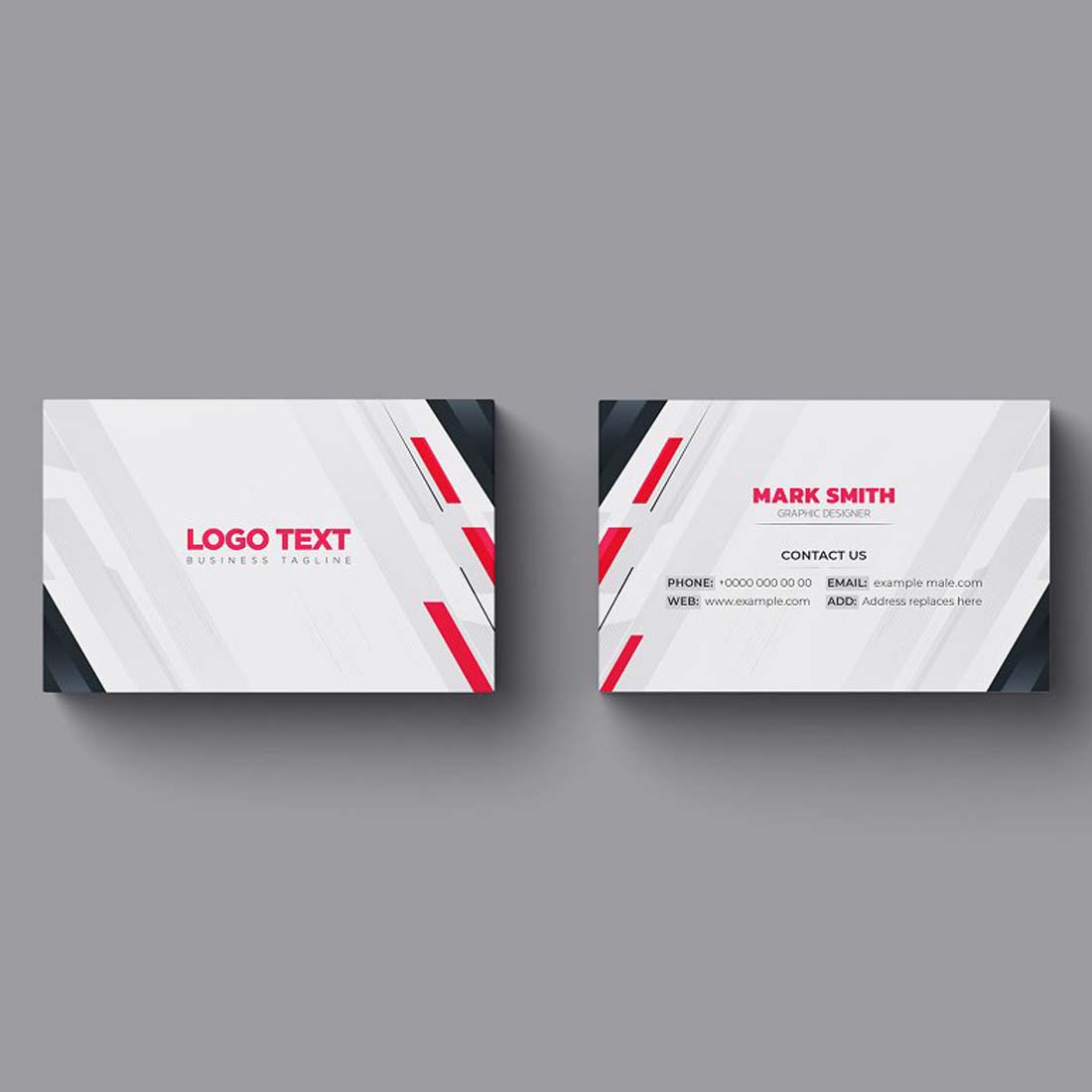 Abstract Business Card Design preview image.