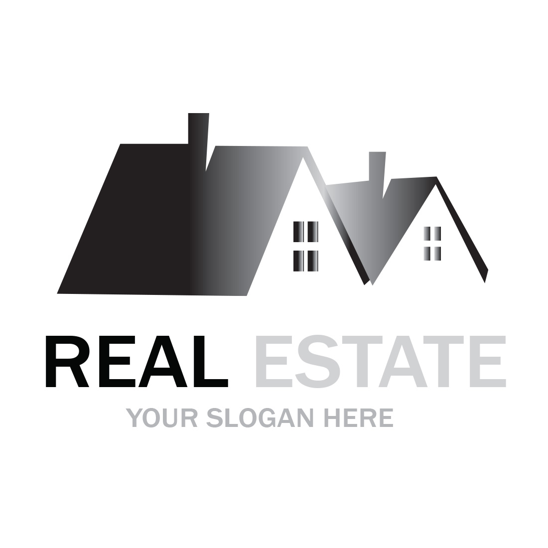 2 Beautiful Real Estate Logo designs only on 11$ preview image.