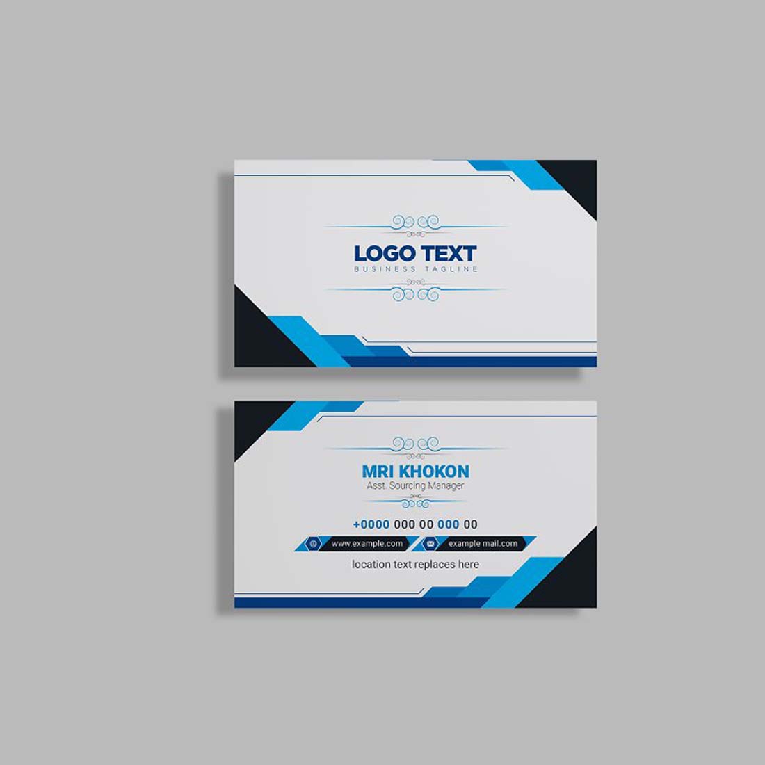 Modern Business Cards Template preview image.