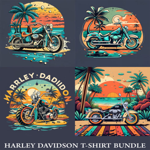 Harley Davidson Vintage T Shirt Bundle cover image.