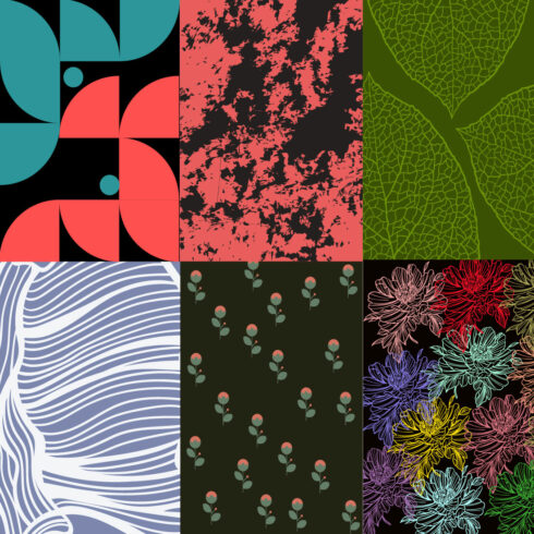 10 abstract pattern backgrounds cover image.