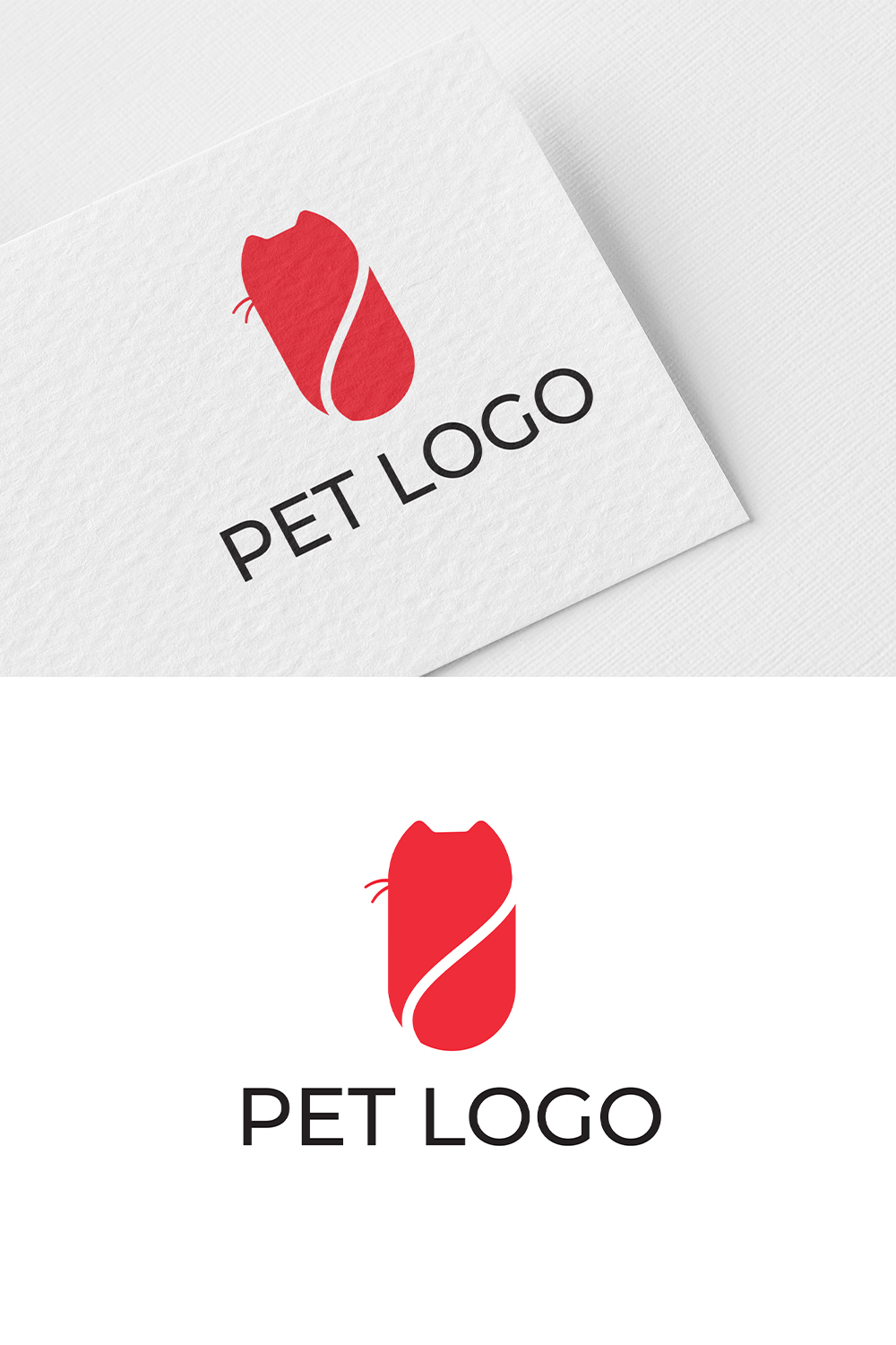 Pet logo pinterest preview image.