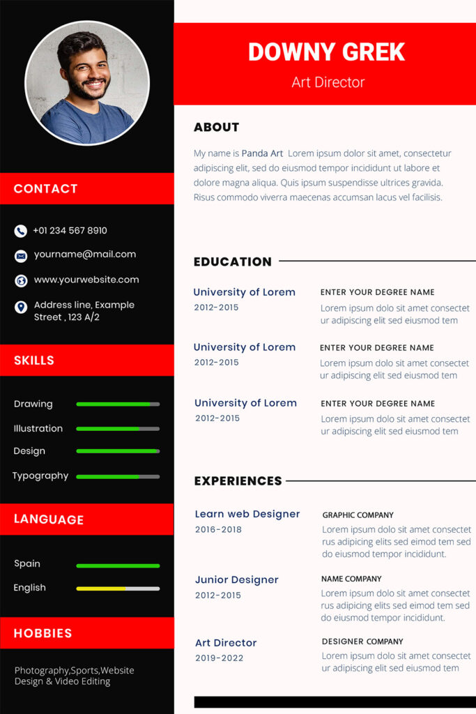 New Clean CV Template 2024 MasterBundles