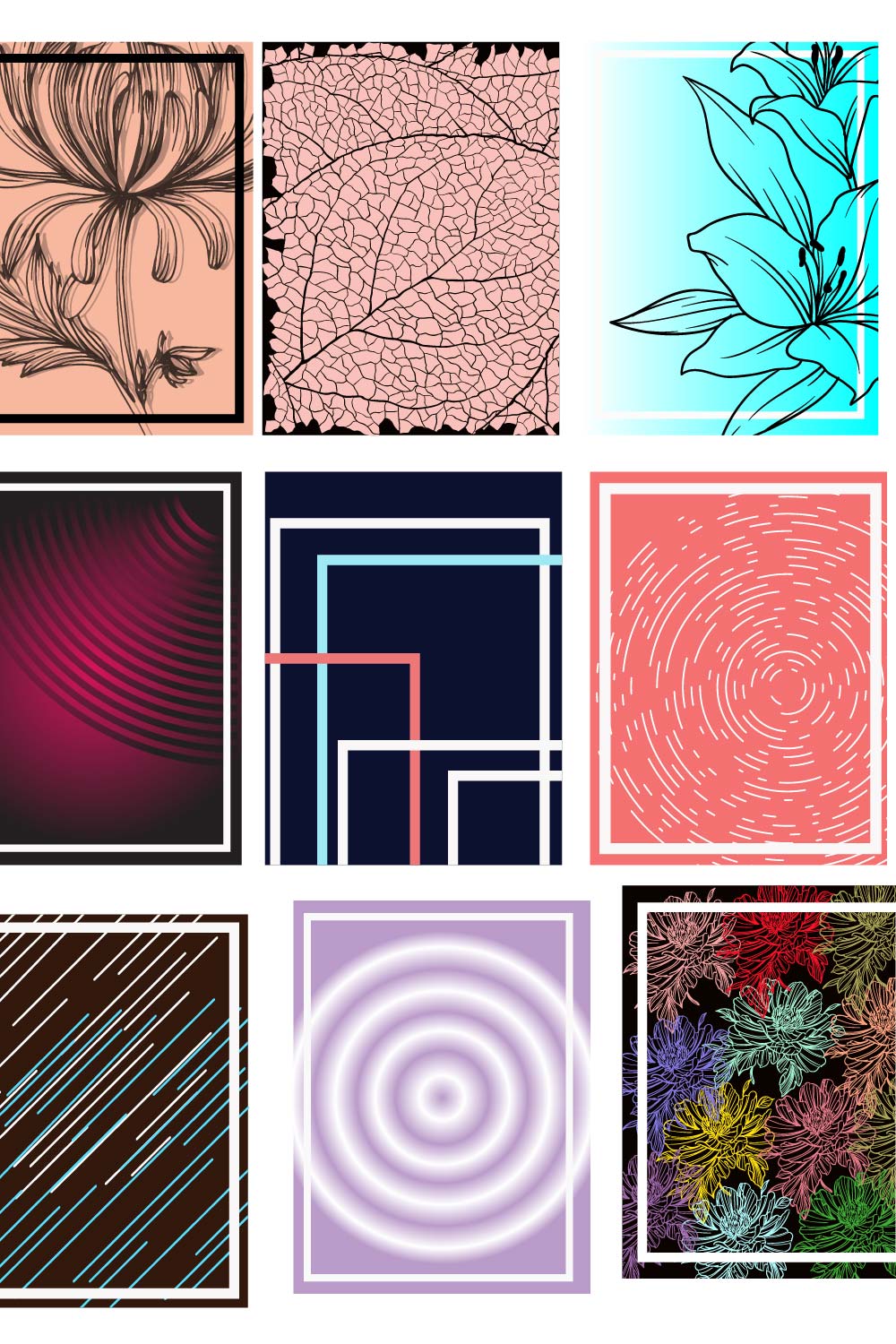 10 abstract background design pinterest preview image.