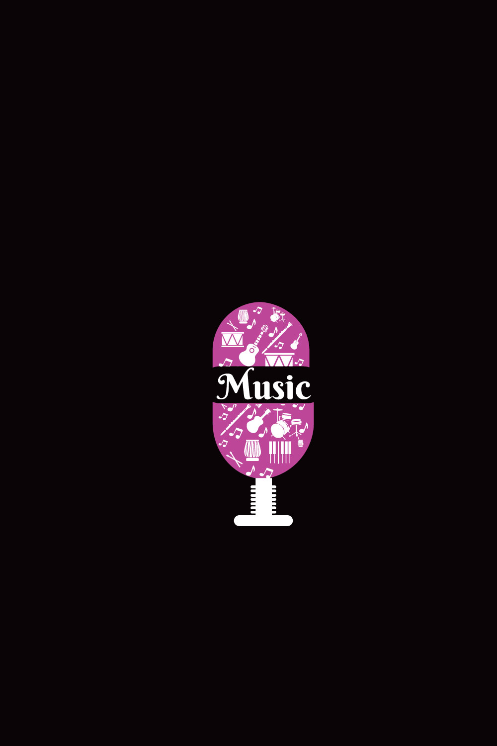 music logo pinterest preview image.