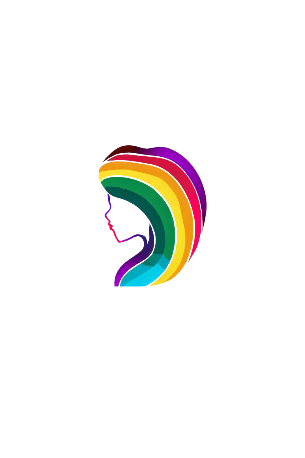 Rainbow Girl pinterest preview image.