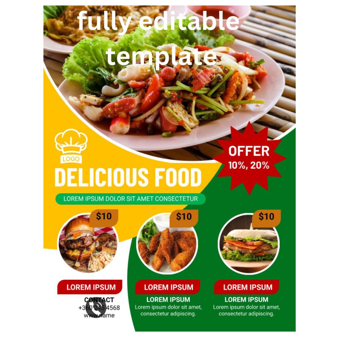 food offer template cover image.