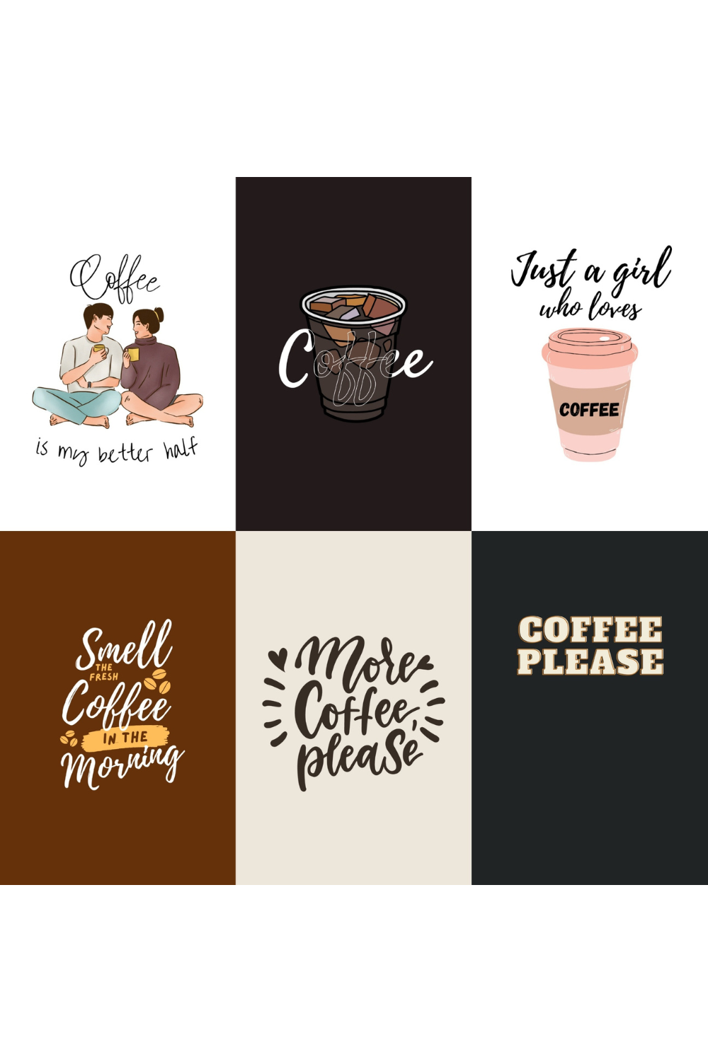 Coffee lovers T-shirts pinterest preview image.