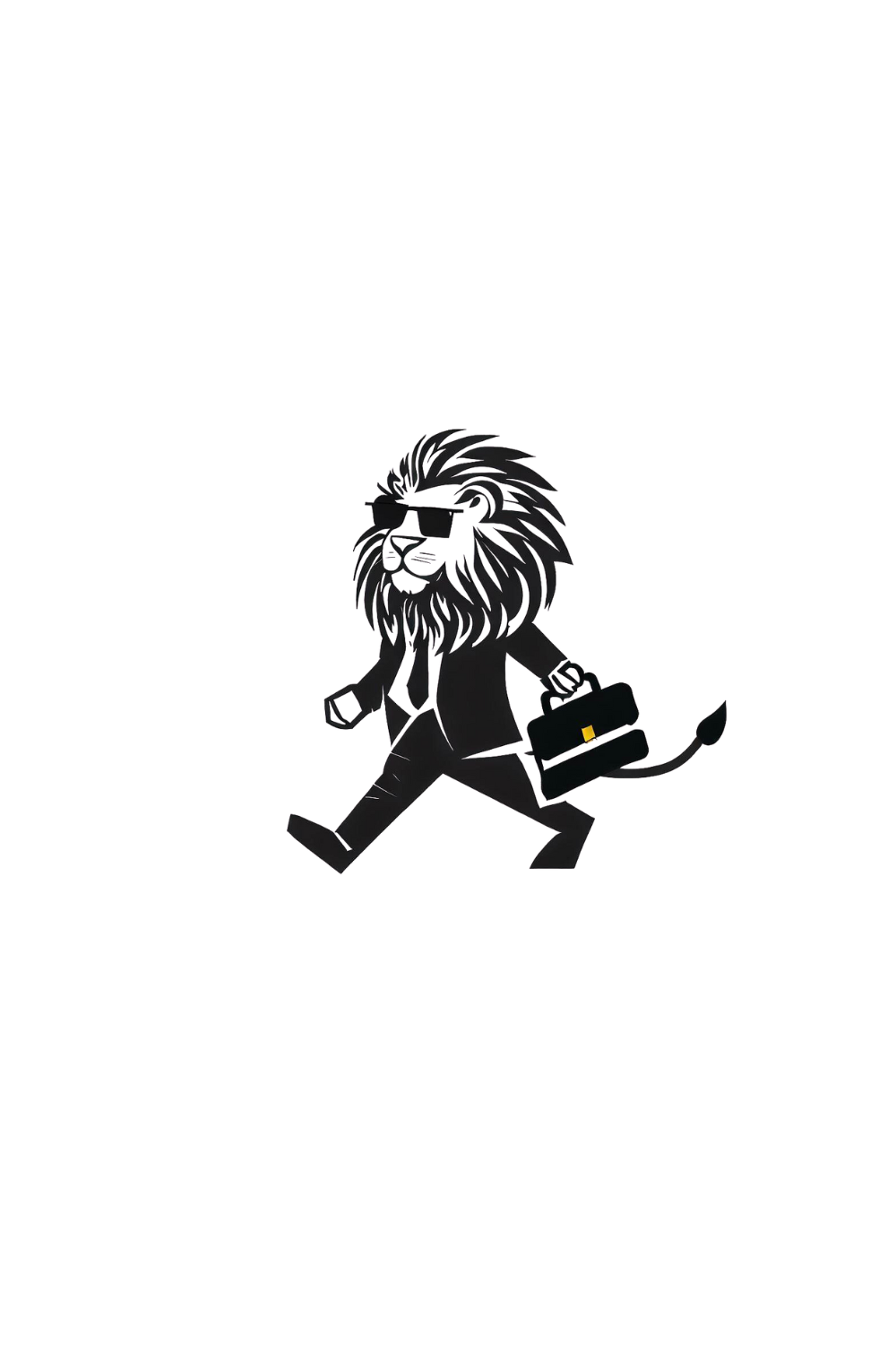 Cool Lion logo pinterest preview image.