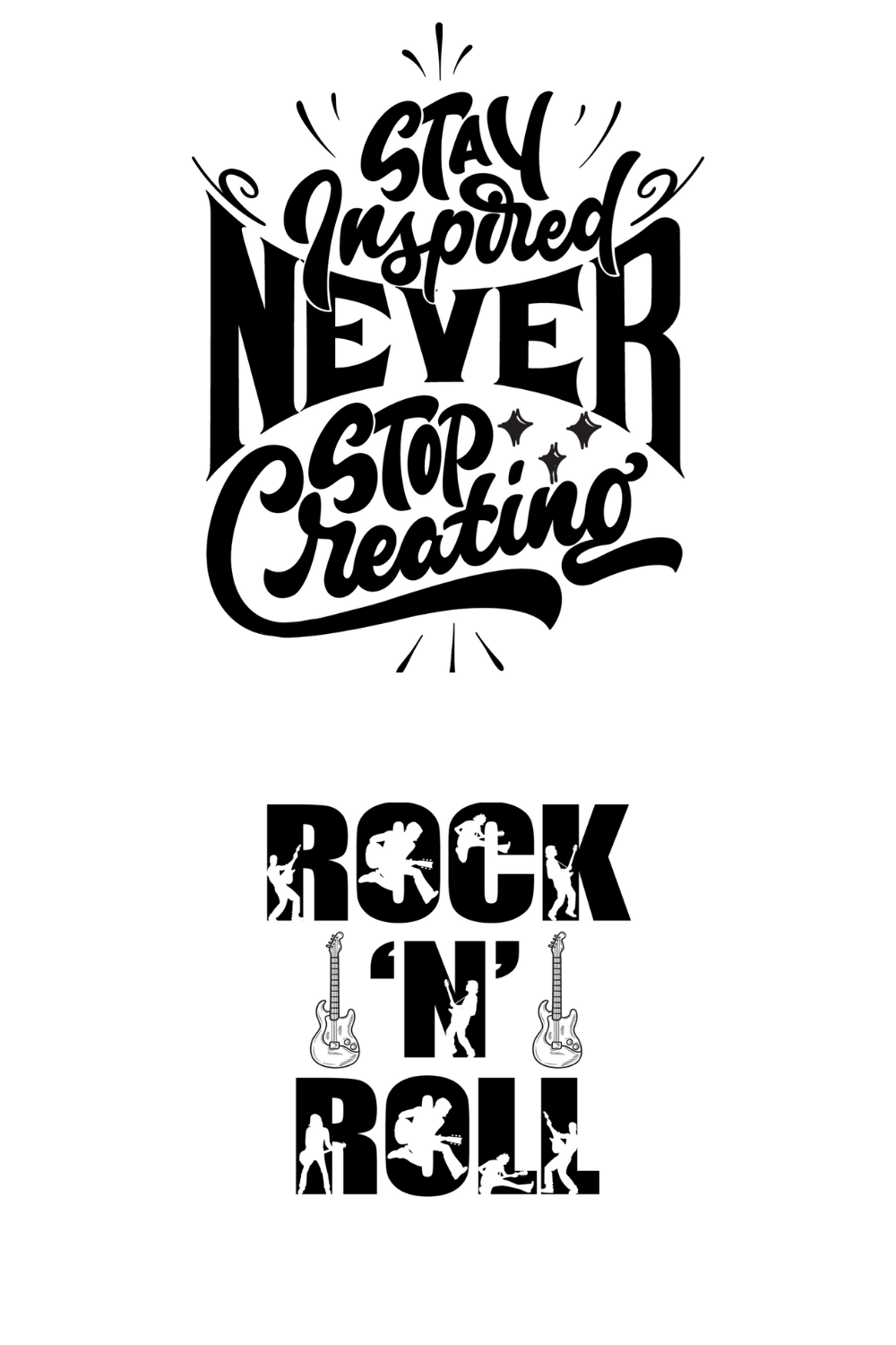 20 Expressive Typography Collection: SVG and PNG T-Shirt Designs pinterest preview image.
