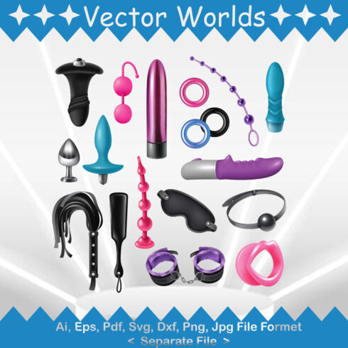 Sex Toys SVG Vector Design cover image.