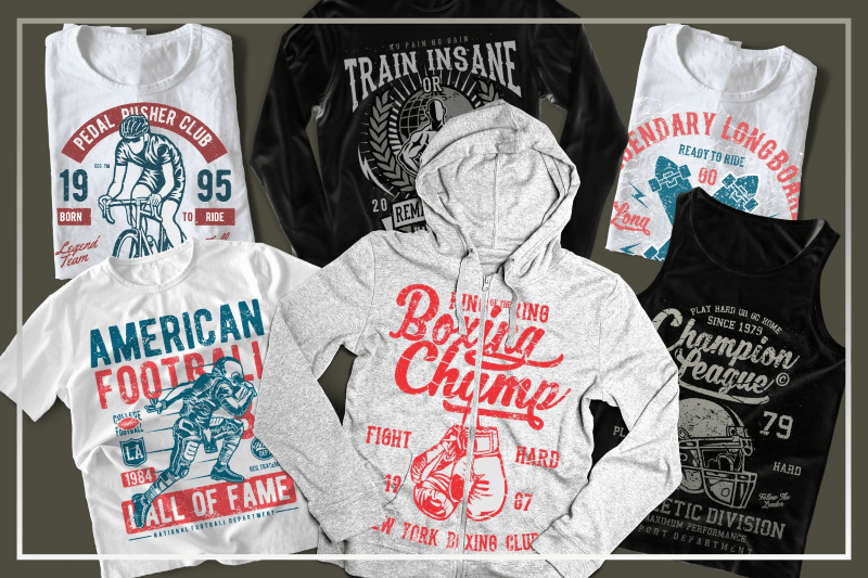 American football vintage retro t-shirt design Vector Image