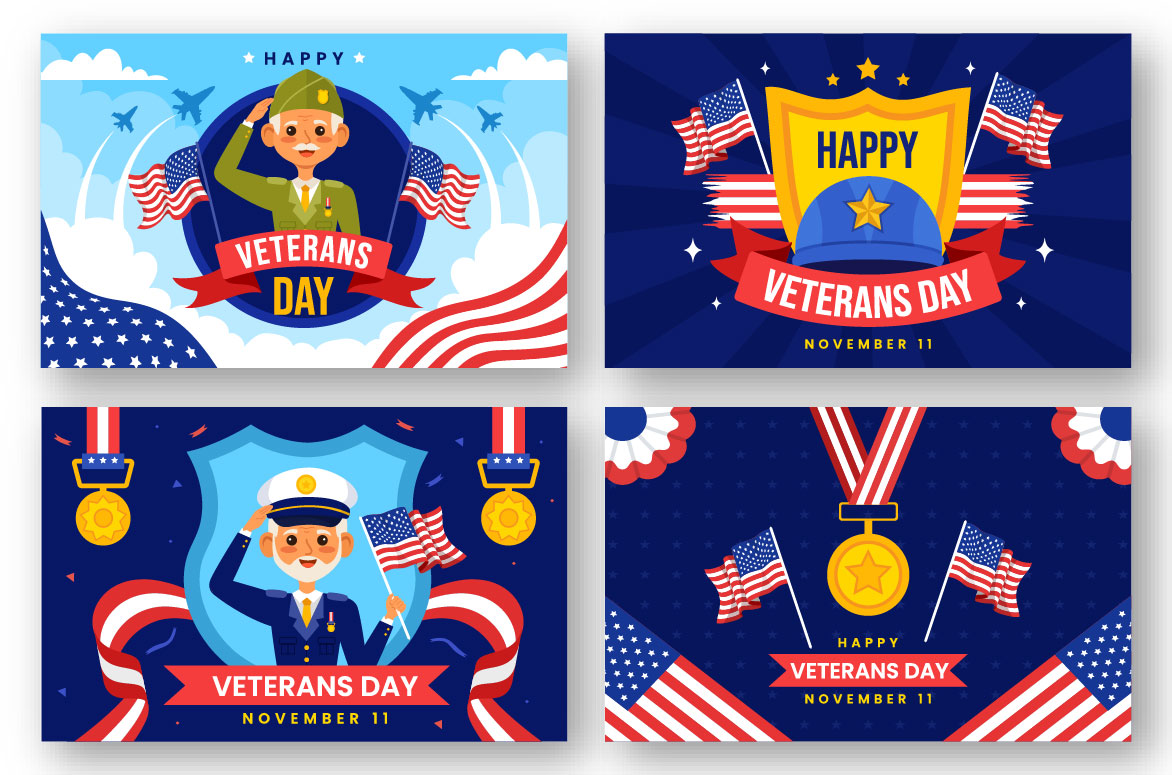 creative poster happy veterans day vector illustration design. 11 november  3466193 Vector Art at Vecteezy