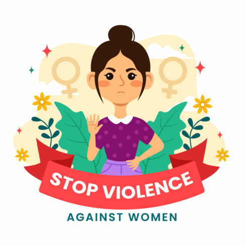 12 International Day for the Elimination of Violence Against Women Illustration cover image.