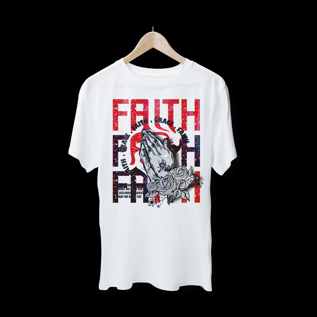 white faith t shirt mockup 564