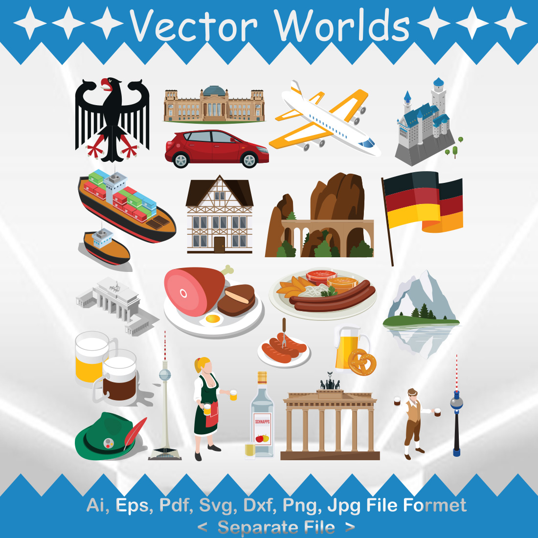 Germany Country Symbol SVG Vector Design preview image.