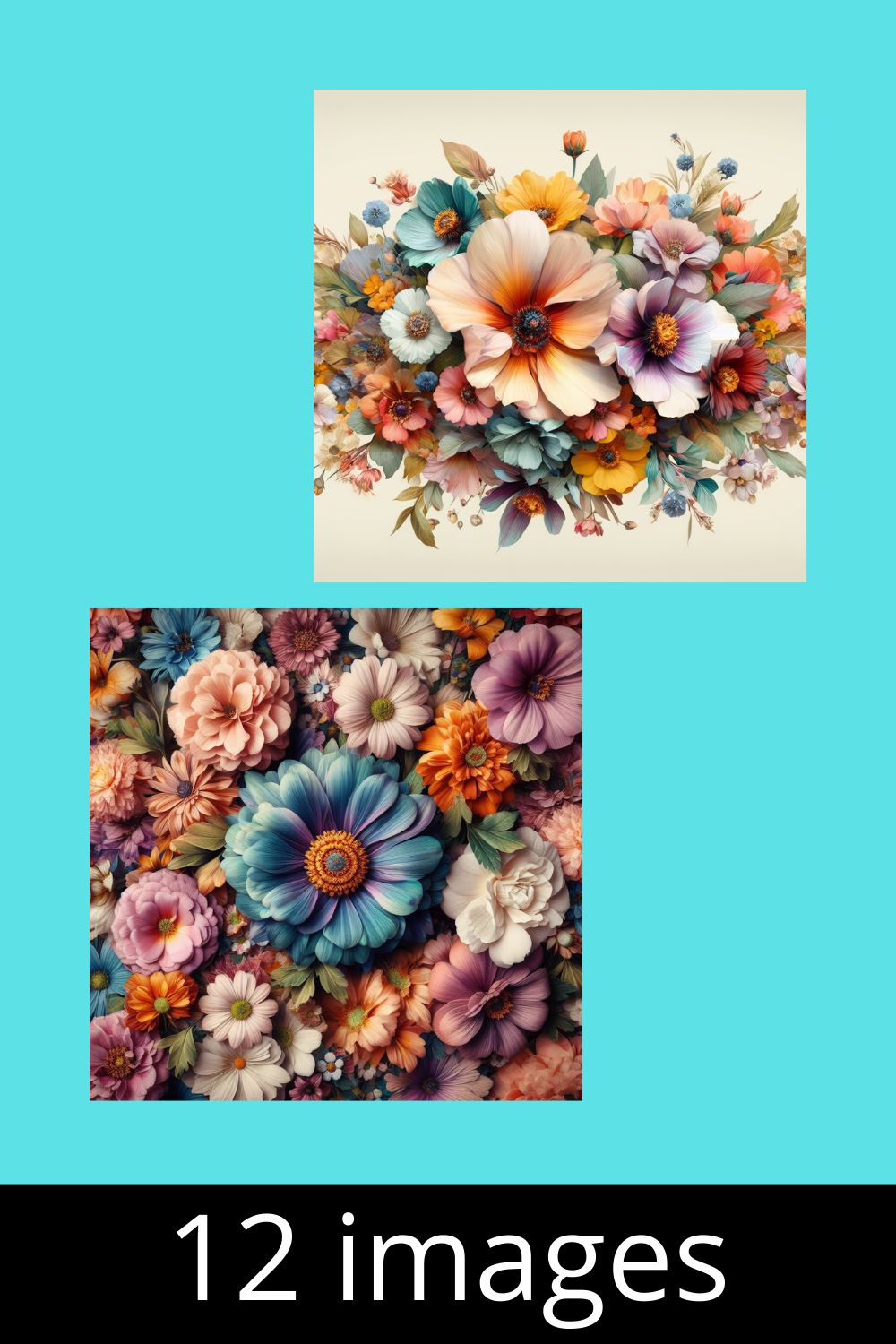 Flower picture withe deferent stile pinterest preview image.
