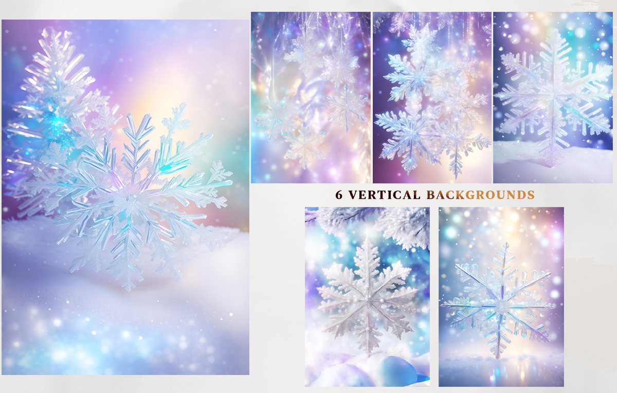 Wall Mural christmas silver snowflakes background 