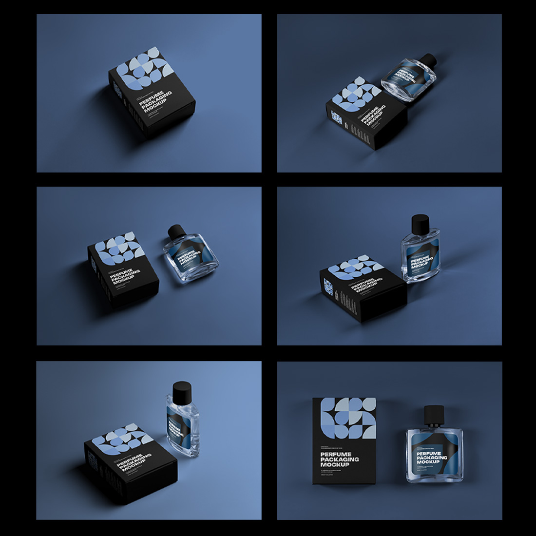 6 Perfume Packaging Mockups Box and Bottle preview image.