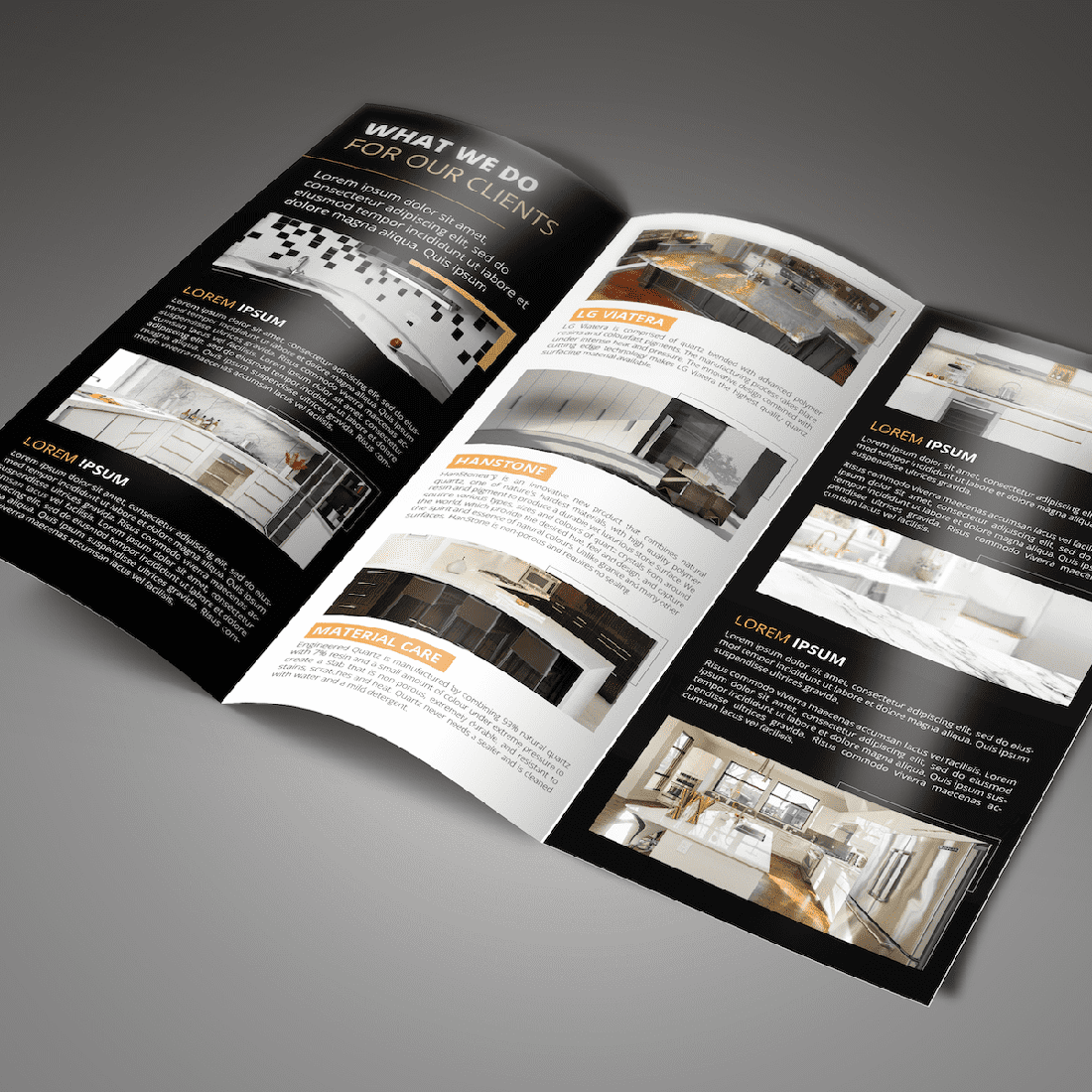 A4 Trifold Brochure Template 01 preview image.