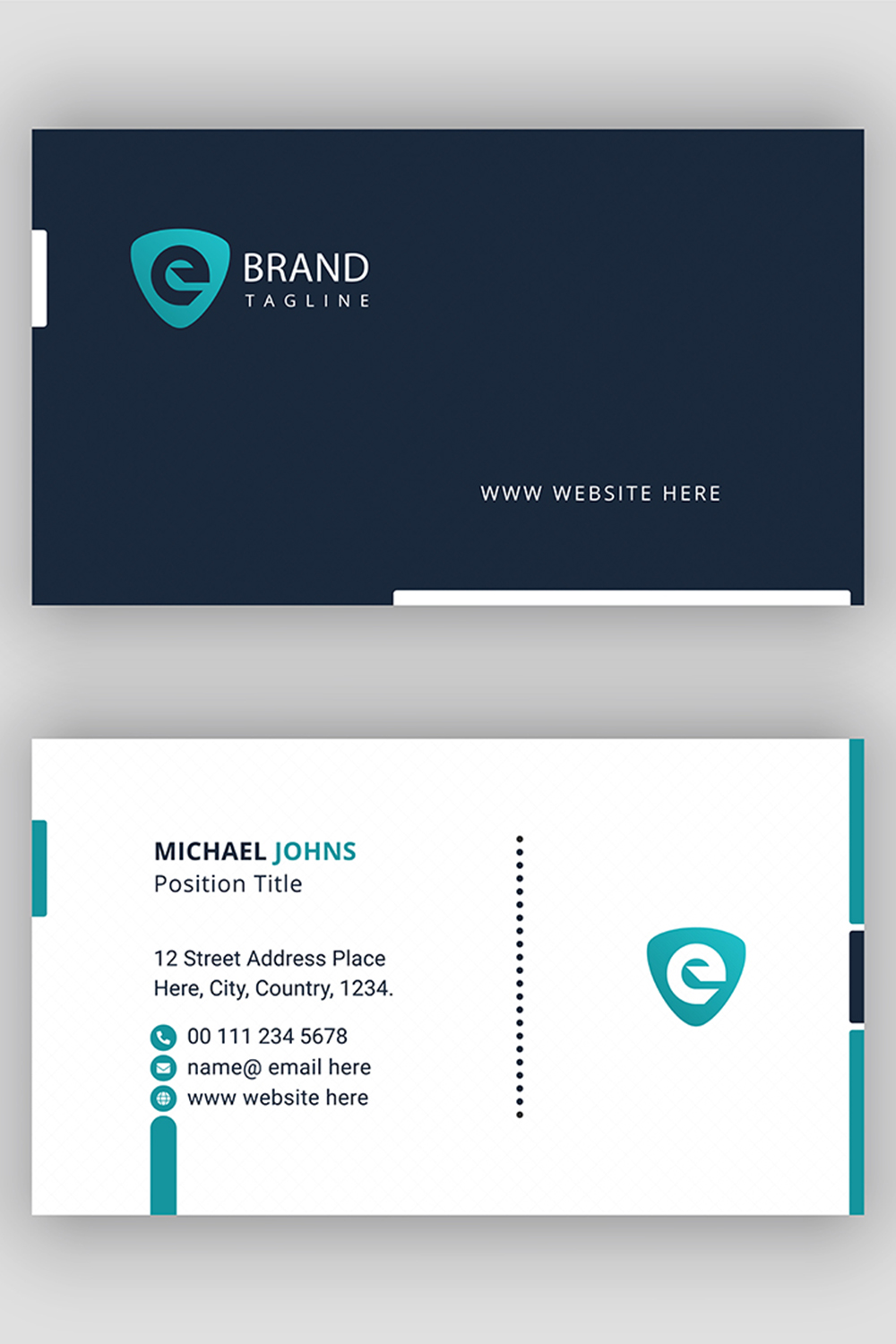 Smart Corporate Business Card pinterest preview image.