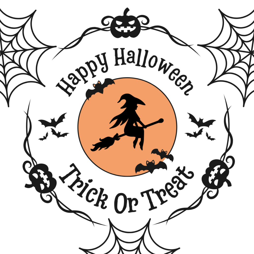 Simple Happy Halloween Circle Sticker - MasterBundles