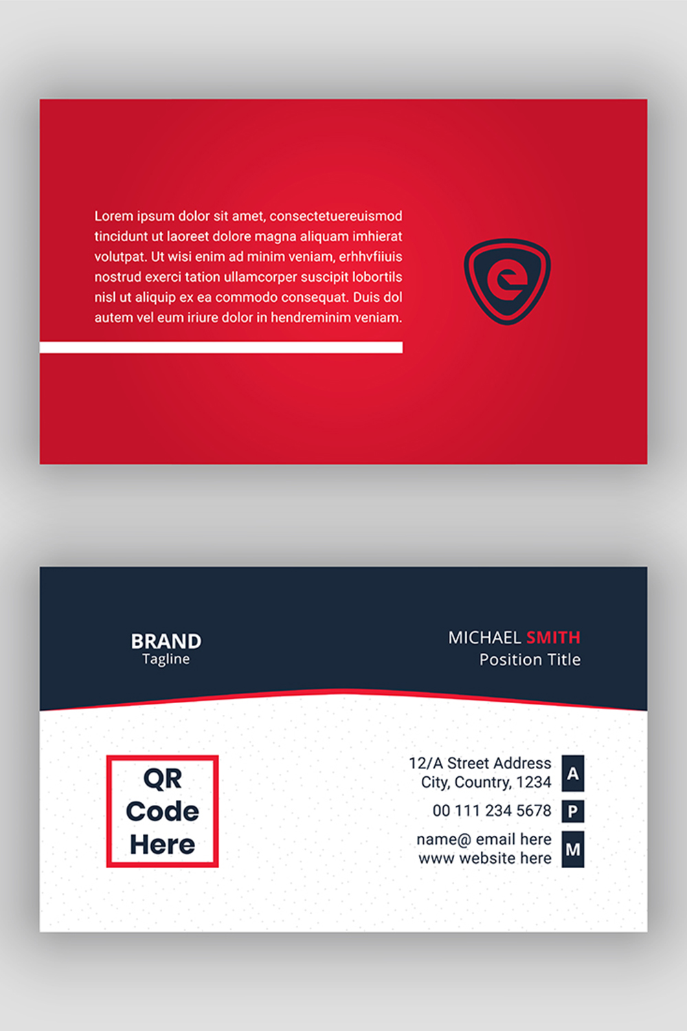 Creative Business Card Design Template pinterest preview image.