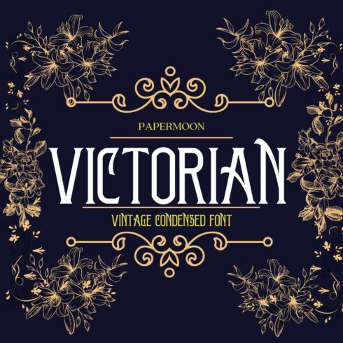 Victorian - Vintage Condensed Display Font cover image.