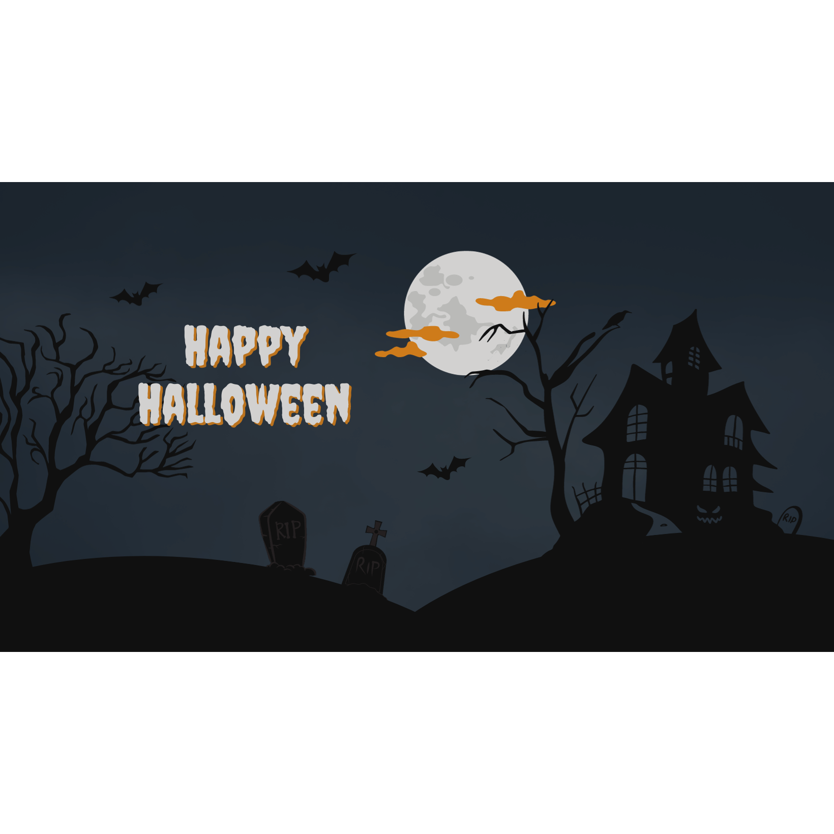 Halloween Face Book Cover preview image.