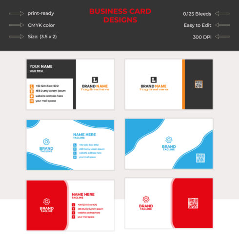 Business card designs cover image.