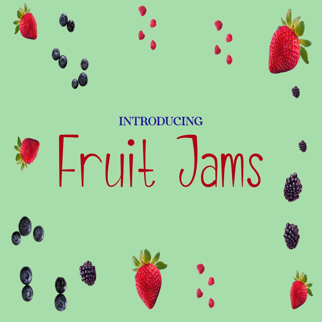 Fruit Jams | Handwritten Font cover image.
