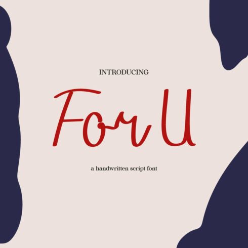 For U | Handwritten Font cover image.