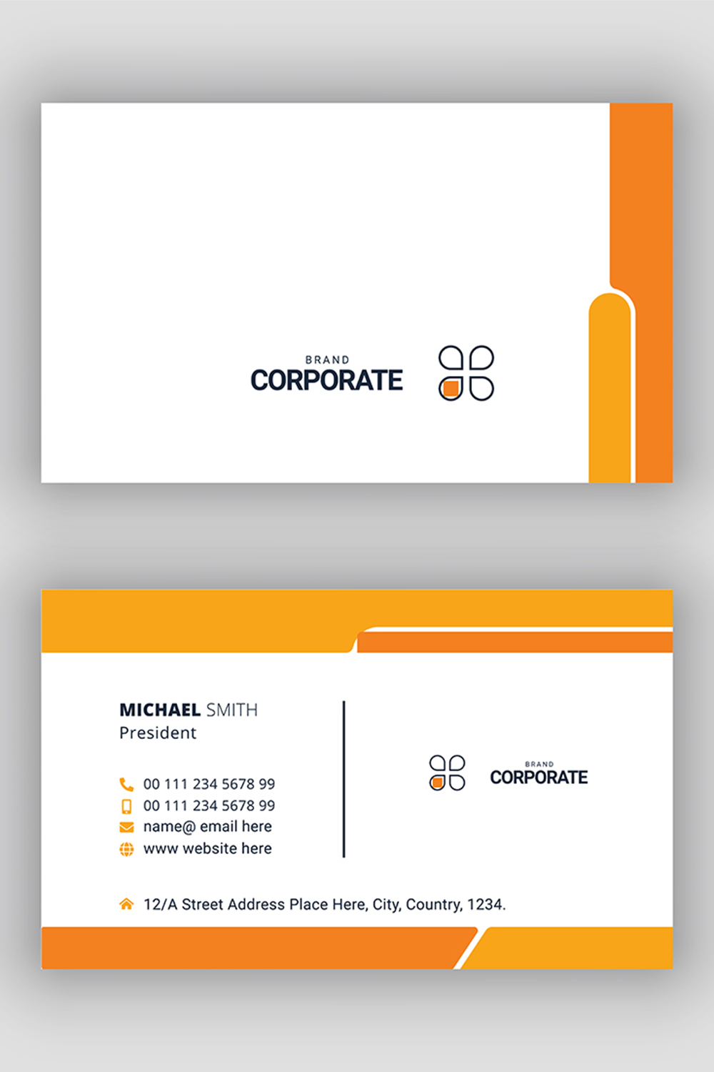 Fast Food Business Card Template pinterest preview image.