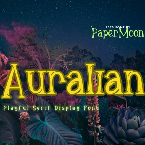 Auralian - Playful Serif Display Font cover image.