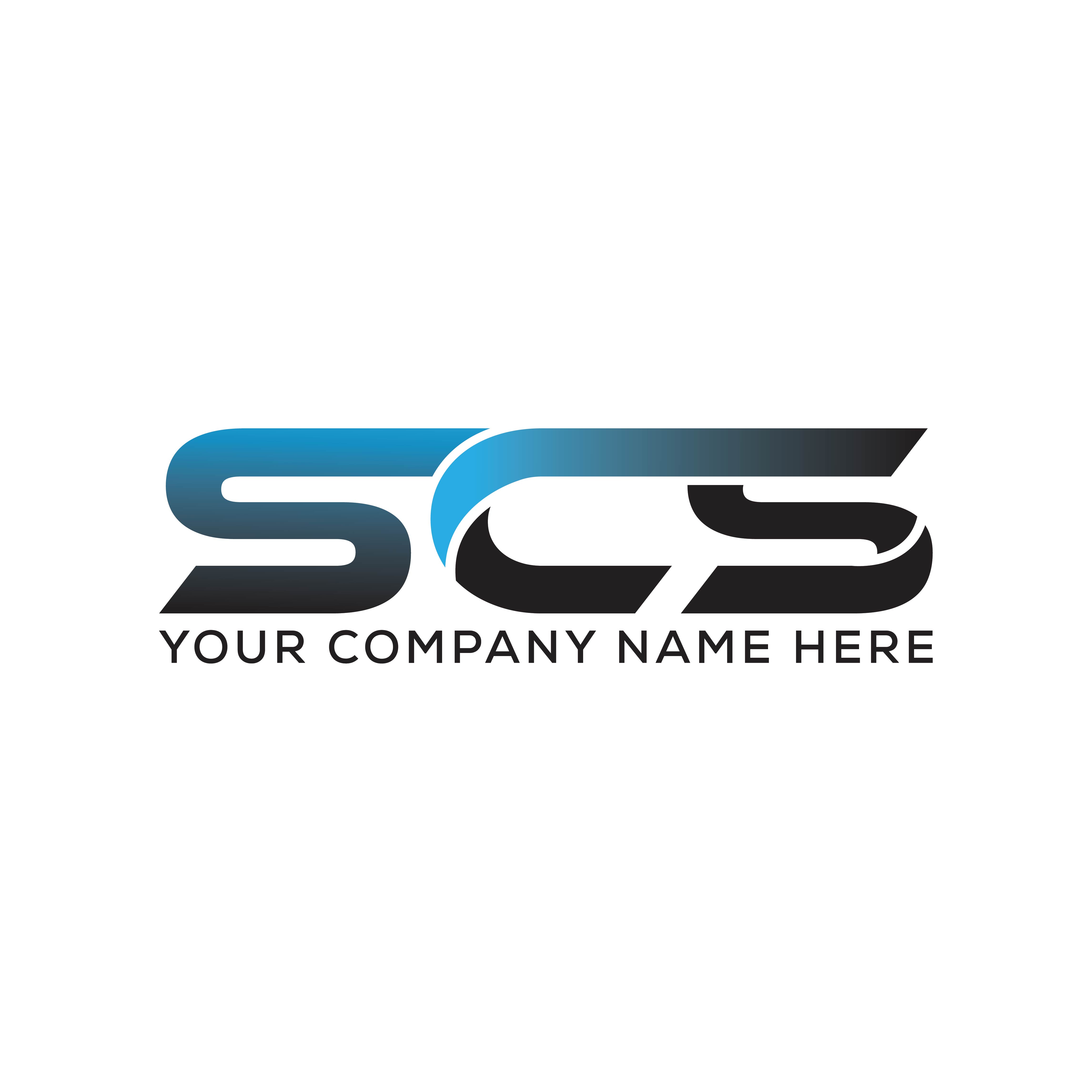 Letter SCS Logo or Icon Design Vector Image Template cover image.