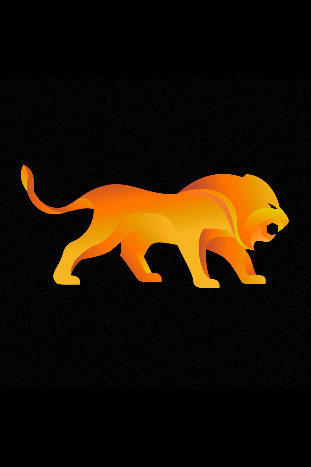 Abstract lion 3D Logo Design Logo Vector illustration Artwork pinterest preview image.