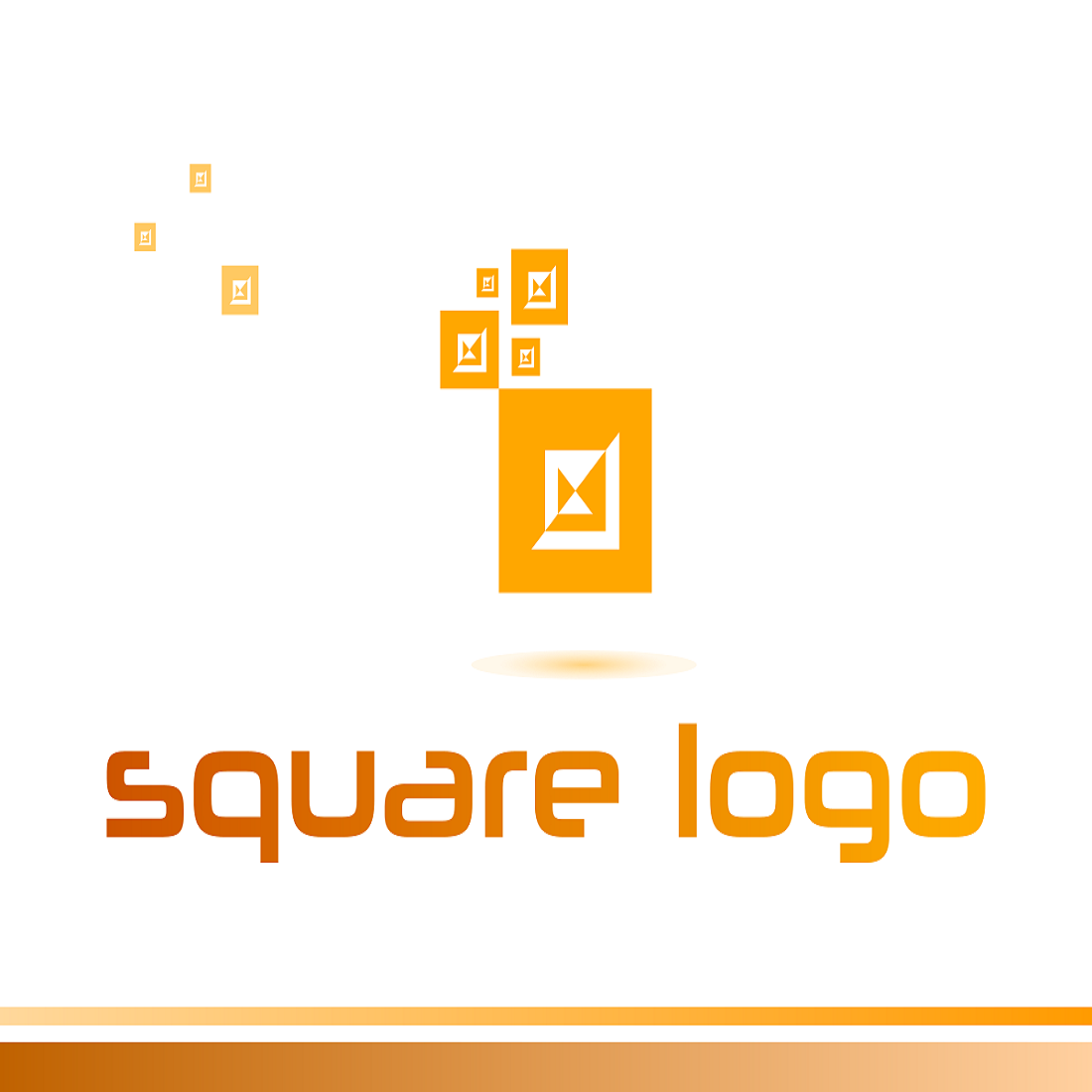 square abstract logo preview image.